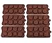 Bekith 6 Pack 8-Cavity Leaf Shape Silicone Mold Trays for Making Soap, Candle, Candy, Chocolate or Party Novelty Gift (Leaf Shape)