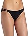 Vanity Fair Women's Illumination String Bikini Panties, Silky Stretch & Satin Trim, Midnight Black, 6