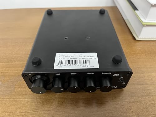 Fosi Audio Bluetooth Subwoofer Amplifier 2.1, BT30D Pro Subwoofer Amp with TPA3255 Chips 165W x2+350W & Bass Treble Control, 2.1 Channel Sub Amplifier for Desktop/Outdoor/Bookshelf Speakers
