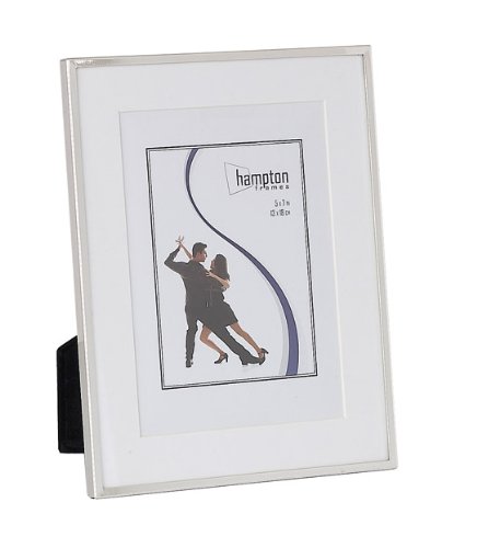 Hampton Mayfair Silver 5x7 Mount Picture Frame