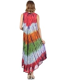 Sakkas Ombre Floral Tie Dye Tank vaina Vestido de café