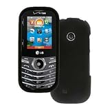 MPERO Collection Full Coverage Hard Rubberized Black Case for LG Cosmos 3