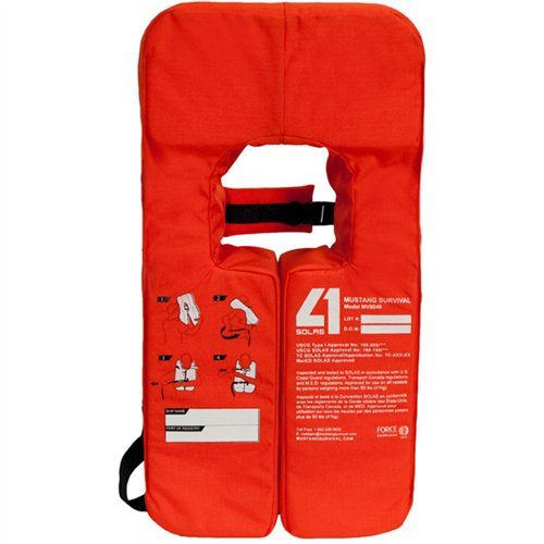 Mustang Survival - 4-One Solas Life Jacket for Adults (Orange - One Size Fits All) Highly Compact, Easy Donning, Excellent in-Water Performance - Thumbnail 3
