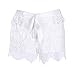Womens New Sexy Elastic Openwork Celeb Lace Crochet Bow Shorts Mira Hot Pants