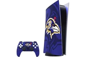 Skinit Decal Gaming Skin Compatible with PS5 Digital Edition Bundle - Officially Licensed NFL Baltimore Ravens Double Vision Design