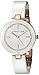 Anne Klein Women's AK/1314RGWT Premium Crystal-Accented Watch with White Ceramic Bangle