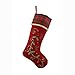 Valery Madelyn 21 inch Traditional Holly Leaves Christmas Stockings, Large Farmhouse Christmas Stockings with Red Green Tartan Cuff, Themed with Tree Skirt (Not Included)