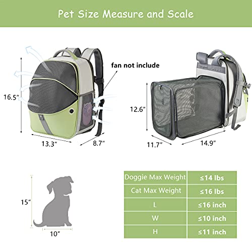 Hanjo Pets Cat Backpack Expandable Pet Carrier Backpack Mesh