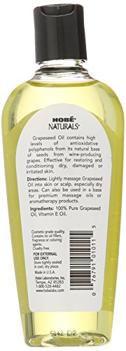 Hobe Naturals Grapeseed Oil, 4 Fluid Ounce