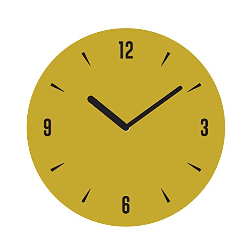 THEHAKI Sandwich Clock 9" Felt Silent Quartz Nonticking Simple Light