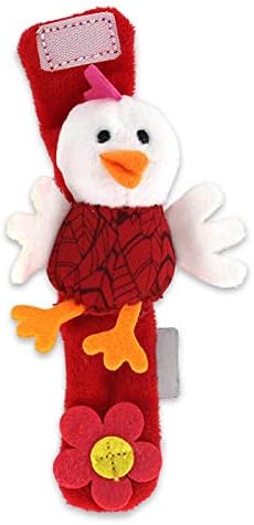 Flykee Baby Rattles Toys Adorable Animal Wrist Rattle Soft Educational Toys for Infant (Chicken)