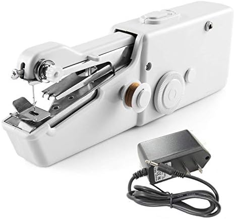 Homwel Handheld Sewing Machine,DIY Handicraft Shop,Portable Sewing Machine,Used for Fabrics, Clothing, Children's Clothing, Family Travel(Gift Power Cord)
