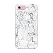 Rebecca Minkoff iPhone 7 Case, Double Up Designer Phone Case [Shock Absorbing] fits Apple iPhone 7 - Marble Print/Silver Foil