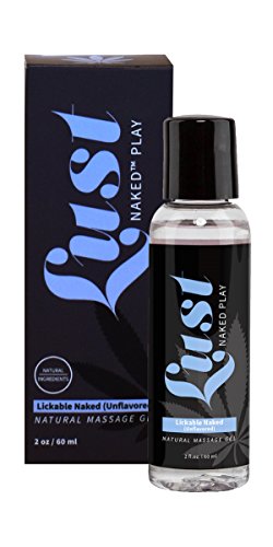 Lust Naked Play - Natural Massage Gel, Erotic Massage Liquid, Sensual Pleasure Enhancer, 2.0 oz. (Naked - Unflavored)