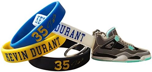 HosI Silicone rubber bracelet, basketball sports wristbands (Including basketball shoe key chain) (No.35)