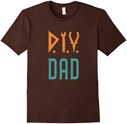 Mens DIY Dad Father T-Shirt XL Brown
