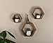 V-LIGHT Wood Wall, Oak Finish, Set of Three Cubes (VW151006O) Decorative Shelving