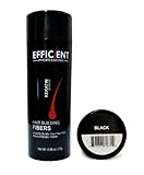 EFFICIENT Keratin Hair Building Fibers, Hair Loss Concealer Net Wt. 28gm / 0.98 oz (Black)