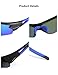 ODODOS Polarized Sunglasses for Cycling Driving Baseball Running Fishing UV100 Polarized Lenz,MATTBLACK,REVOBLUE