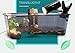Turtle Tank Aquarium,Reptile Habitat,Turtle Habitat Terrapin Lake Reptile Aquarium Tank with Platform Plants for Crayfish Crab (Black)(Excluding Accessories)