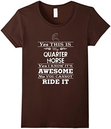 Women's Quarter Horse T-shirt XL Brown