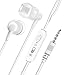 FosPower (3 Pack) Headphone 3.5mm In-Ear Headset [Noise Isolation | Enhanced Bass] with Microphone / Audio Control Earphone for Apple iPhone 6 6S Plus SE 5S 5C 5 4 4S, iPad, iPod Touch - White