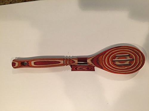 Wood Slotted Spoon (Red)