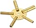 Brass Blessing Vintage Clock Winding Key : (2 Pcs 5 Prong Even/ODD Numbers (5025))