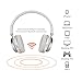 Aita Bluetooth Headphones On Ear Foldable Wireless Headphones with FM Radio, Microphone, TF Card Reader and LED Lights, Soft Memory-Protein Earmuffs (White)