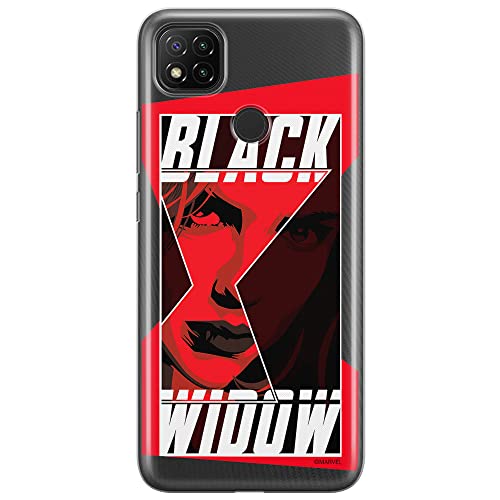 ERT GROUP Handyhülle für Xiaomi REDMI 9C Original und offiziell Lizenziertes Marvel Muster Black Widow 012 optimal an die Form des Handy angepasst, teilweise transparent