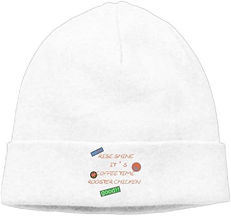 RTQSA Rise Shine It's Coffee Time Rooster Chicken Beanie Hats Ski Warm New Vintage\r\n Stocking