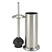 Bath Bliss Cylinder Free Standing Toilet Plunger & Holder, Water & Rust Resistant, Decorative, Stainless Steel