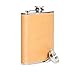 Leather Wrapped Hip Flask (8 oz.) – Lightweight & Discrete Stainless Steel Body – Fill Cups, Shot Glasses or Drink Straight – Bourbon, Whiskey & Scotch