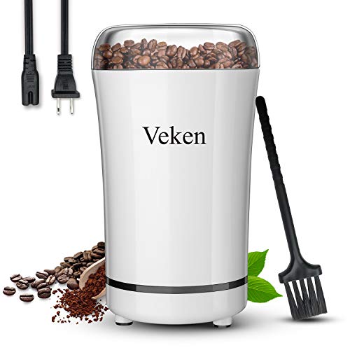 Veken Coffee Grinder Electric Spice & Nut Grinder with Stain