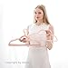 MIZGI Premium Velvet Hangers - Pack of 50 - Blush Pink - Copper/Rose Gold Hooks - Non-Slip Suit Hangers, Clothes Hangers Bonus Accessory Bar for Suits, Pants, Dresses