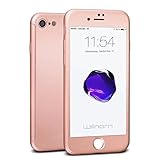 iPhone 7 Case, Willnorn Norn One Full Body Coverage Ultra Slim Case with Tempered Glass Screen Protector for Apple iPhone 7 (4.7-Inch) (Rose Gold)