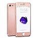 iPhone 7 Case, Willnorn Norn One Full Body Coverage Ultra Slim Case with Tempered Glass Screen Protector for Apple iPhone 7 (4.7-Inch) (Rose Gold)