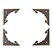 Refaxi 12 x Antique Brass Jewelry Chest Wine Case Wooden Box Feet Leg Corner Protector