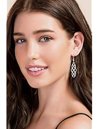 Juego de 6 pares de pendientes colgantes para mujeres y niñas, diseño clásico minimalista de orejas sensibles