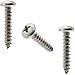 #8 x 2 Pan Head Sheet Metal Screws, Full Thread, Phillips Drive, Stainless Steel 18-8, Bright Finish, Self-Tapping, Quantity 50 Pieces by Fastenere