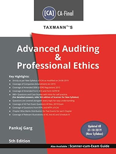 Taxmann's Advanced Auditing & Professional Ethics (CA-Final-New Syllabus) (5th Edition 2019-Updated till 31-10-2019)