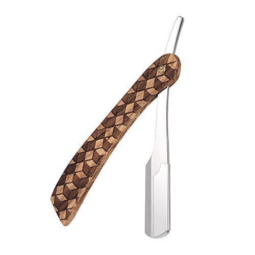 Anself Stainless Steel Straight Edge Shaving Razor Folding Barber Knife Hair Shaver Without Blade