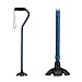 NOVA Medical Products Sugarcane, Walking Cane with All Terrain Rubber Quad Tip Base and Carrying Strap, Waves Design, Blue Rain