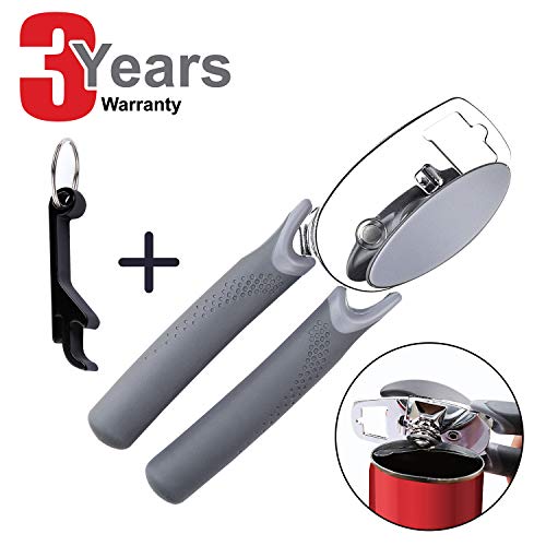 Manual Can Opener，Can Opener Manual Smooth Edge Manual Can Openers for Seniors With Arthritis Bottle Opener for Weak Hands a gift for parents, elder, Seniors(5 Functions) - Thumbnail 7