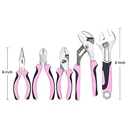 FASTPRO 5-Piece Pink Utility Pliers Set with