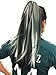 Clip on in Color Hair Extensions Hair Accessories for Girls Women Kids – Temporary & Not Messy Hair Chalk – Great for Parties, Dress up, Doll Hair Birthday Gift for girls 4-12 (Green, Grey, Black)thumb 1