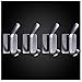 Taozun Towel Hooks Self Adhesive Coat Robe Hooks Bathroom Sticky Hanging Wall Hook Stainless Steel Brushed, 4 Pack