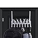 Wintek Over Door Hooks, Heavy-duty Organizer Hanger Rack for Coat, Towel -8 Hooks(Silver)
