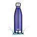 MIRA 25 Oz Stainless Steel Vacuum Insulated Water Bottle - Double Walled Cola Shape Thermos - 24 Hours Cold, 12 Hours Hot - Reusable Metal Water Bottle - Leak-Proof Sports Flask - Blue