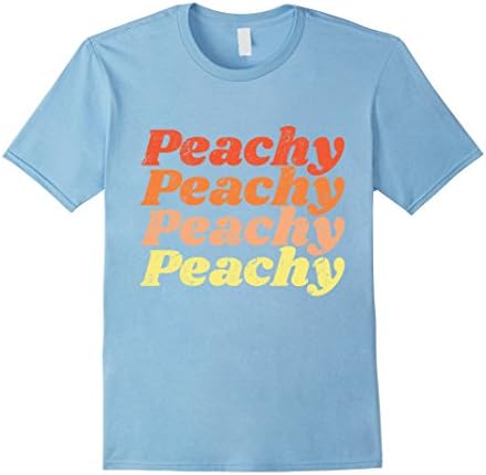Mens Vintage Retro 70s Peachy T Shirt Small Baby Blue